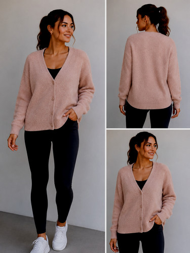 Yaya weiche strickjacke rose - yaya,